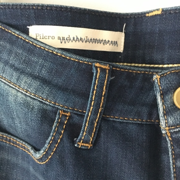 Anthropology Pilcro and the Letterpress cropped straight jeans sz 27 - Picture 5 of 10